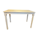 Farm table with a cream patina.