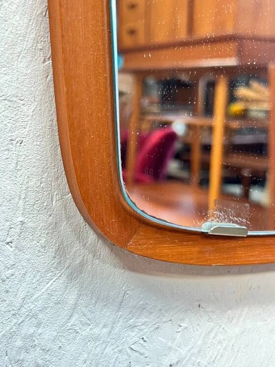 Vintage Rectangular Mirror, Teak, Sweden 1960's