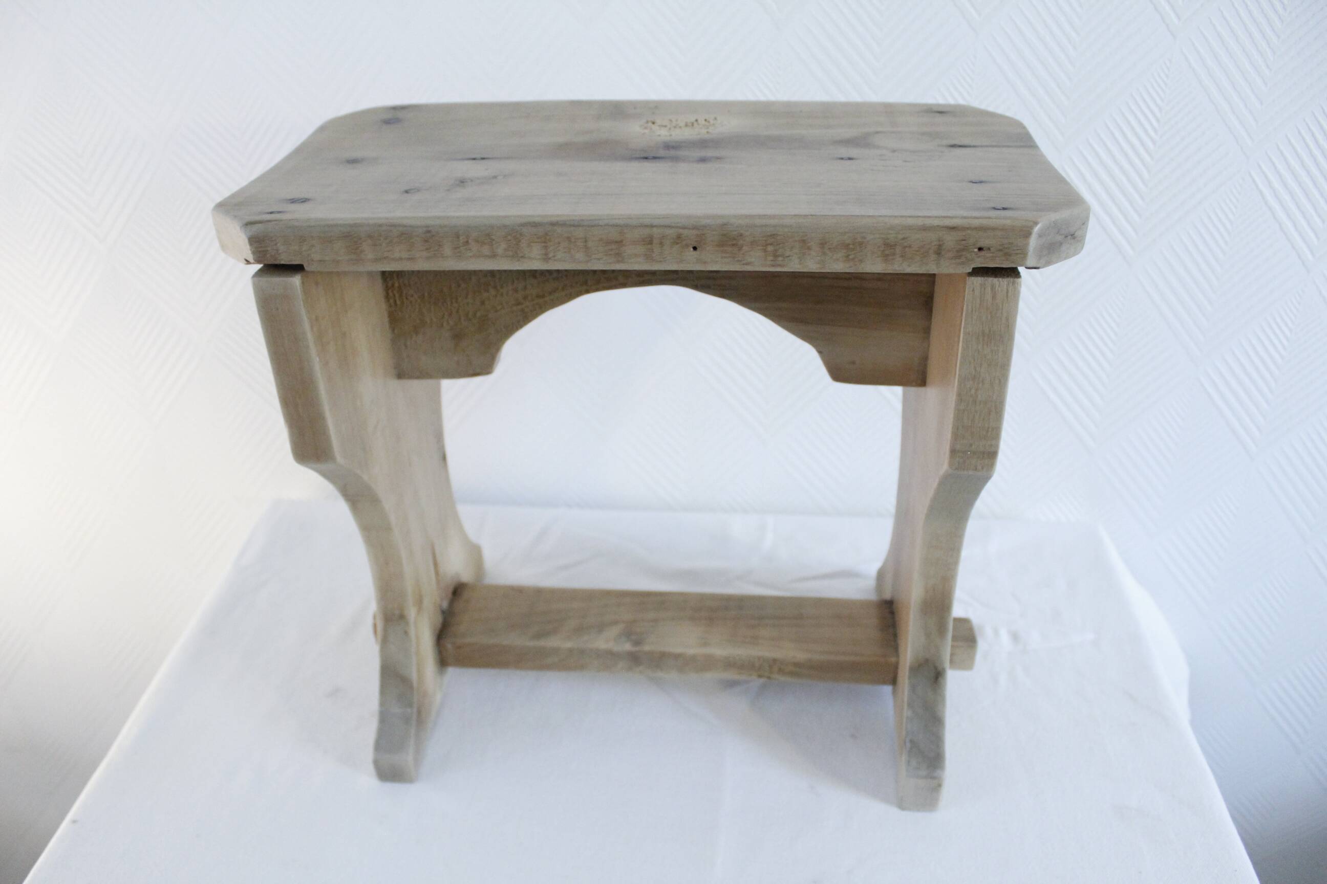 Small renovated solid wood bench