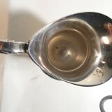 Louis XVI style silver-plated teapot and milk jug