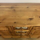 Commode en pin massif vintage