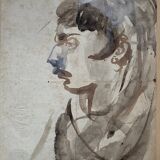Man in theater costume 1957