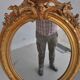 Mirror of style Louis XVI gilded stucco 1880