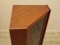 Danish teak corner display cabinet on tapered legs, 1960s