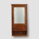 Art Deco Wooden Shaving Cabinet with Mirror, France 1930s