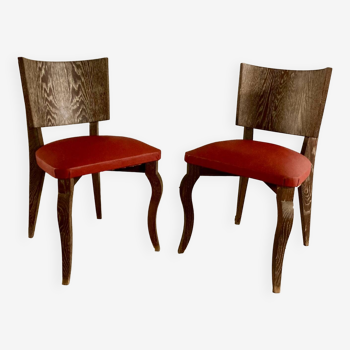 Paire de chaises art déco vintage