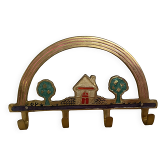 Key hanger rainbow key holder in brass