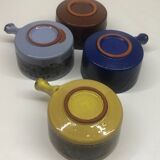Set of 4 vintage ceramic fondue bowls