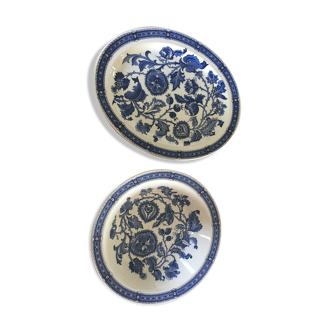 Set of English earthenware dishes
