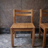 Pair of Danish pine chairs
