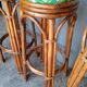 3 vintage high rattan bar stools 1970