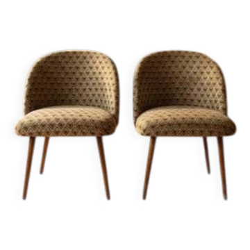 Paire de fauteuils style mid-century Antonín Šuman rembourrés des années 1960 Tchèques