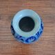 Cobalt blue Alsace stoneware soliflore vase signed Schmitter vi