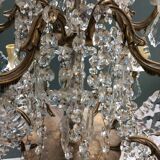 Antique XXL bronze chandelier 15 candles