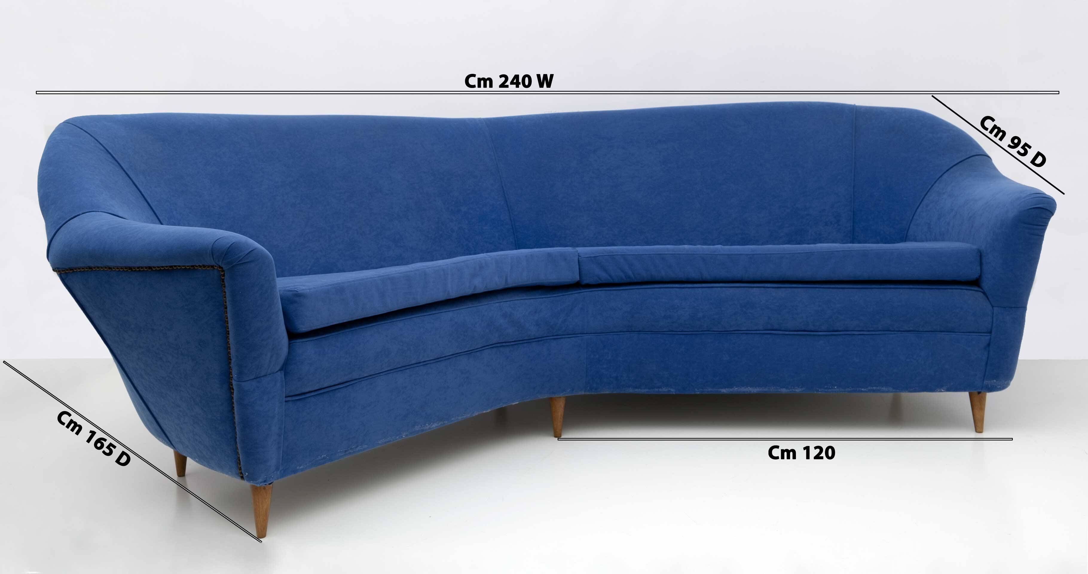 Ico Parisi Mid-Century Modern Italian Corner Sofa for Ariberto Colombo, 50