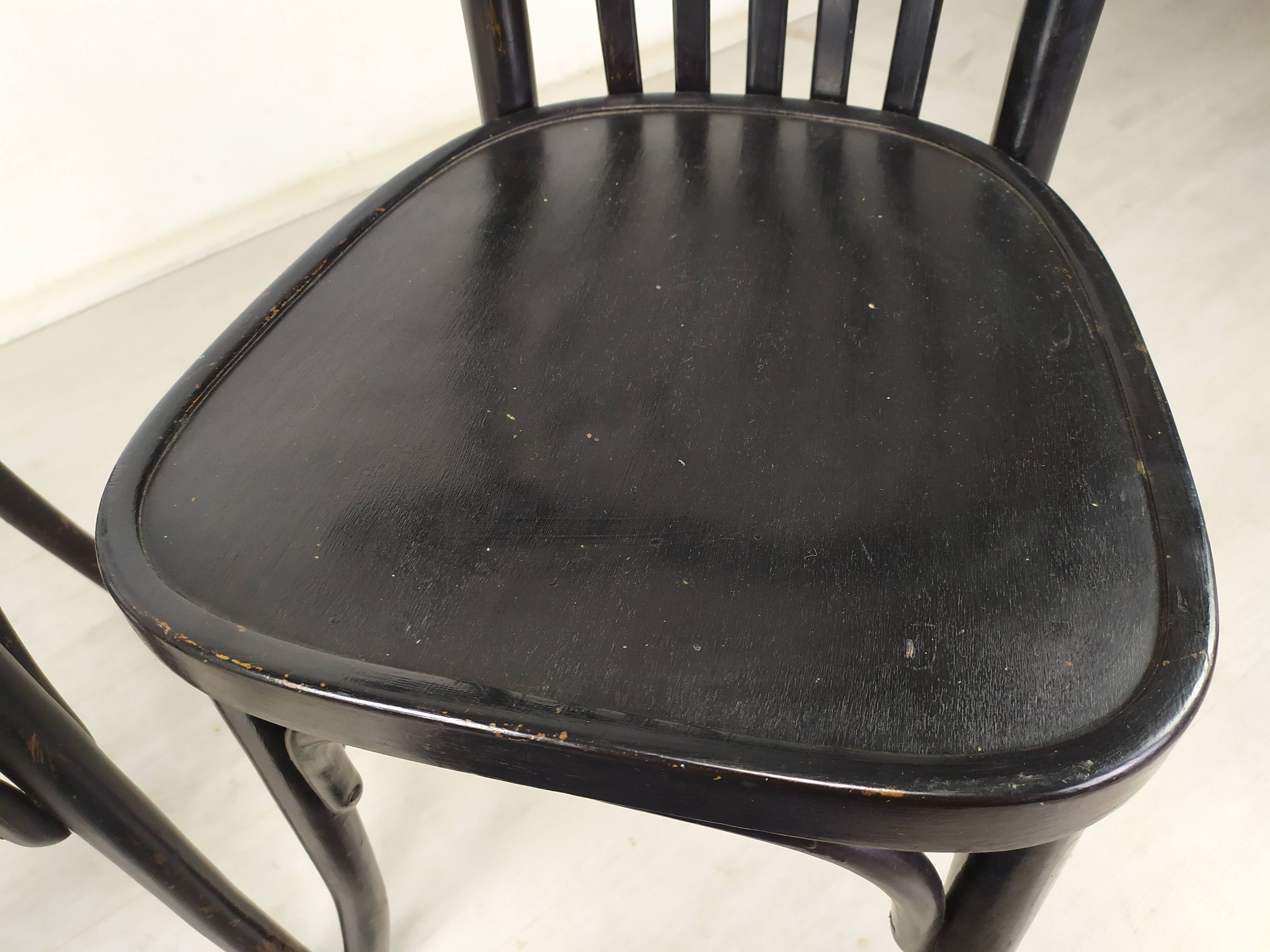 Pair of black bistro chairs