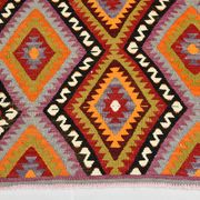 6x8 Multicolor Geometric Style Anatolian Vintage Kilim Rug, 177x236Cm