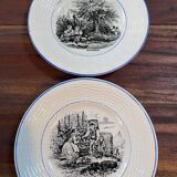 12 assiettes Digoin Sarreguemines, 12 mois à la campagne