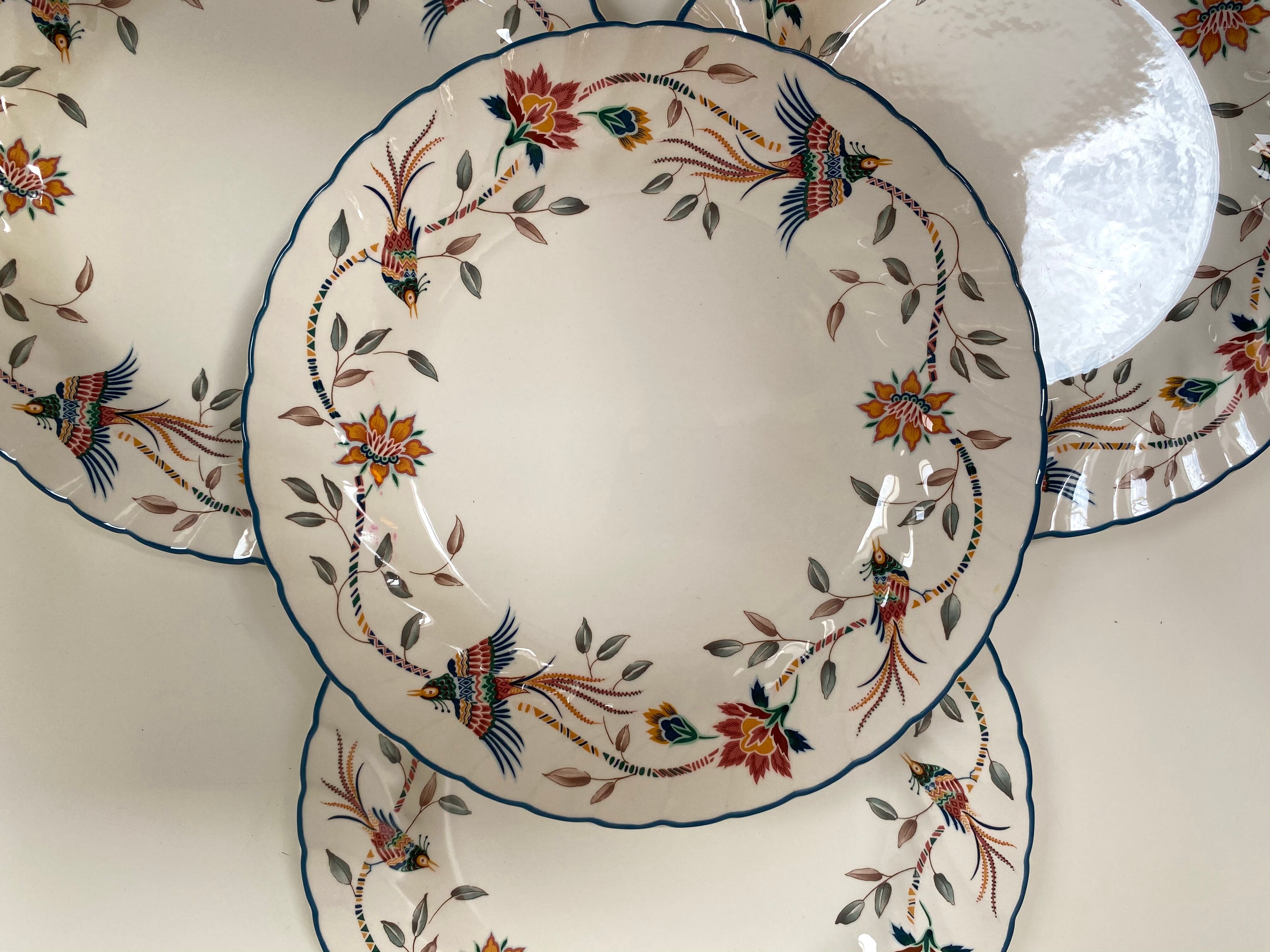 Set of 4 large plates barratts english porcelain