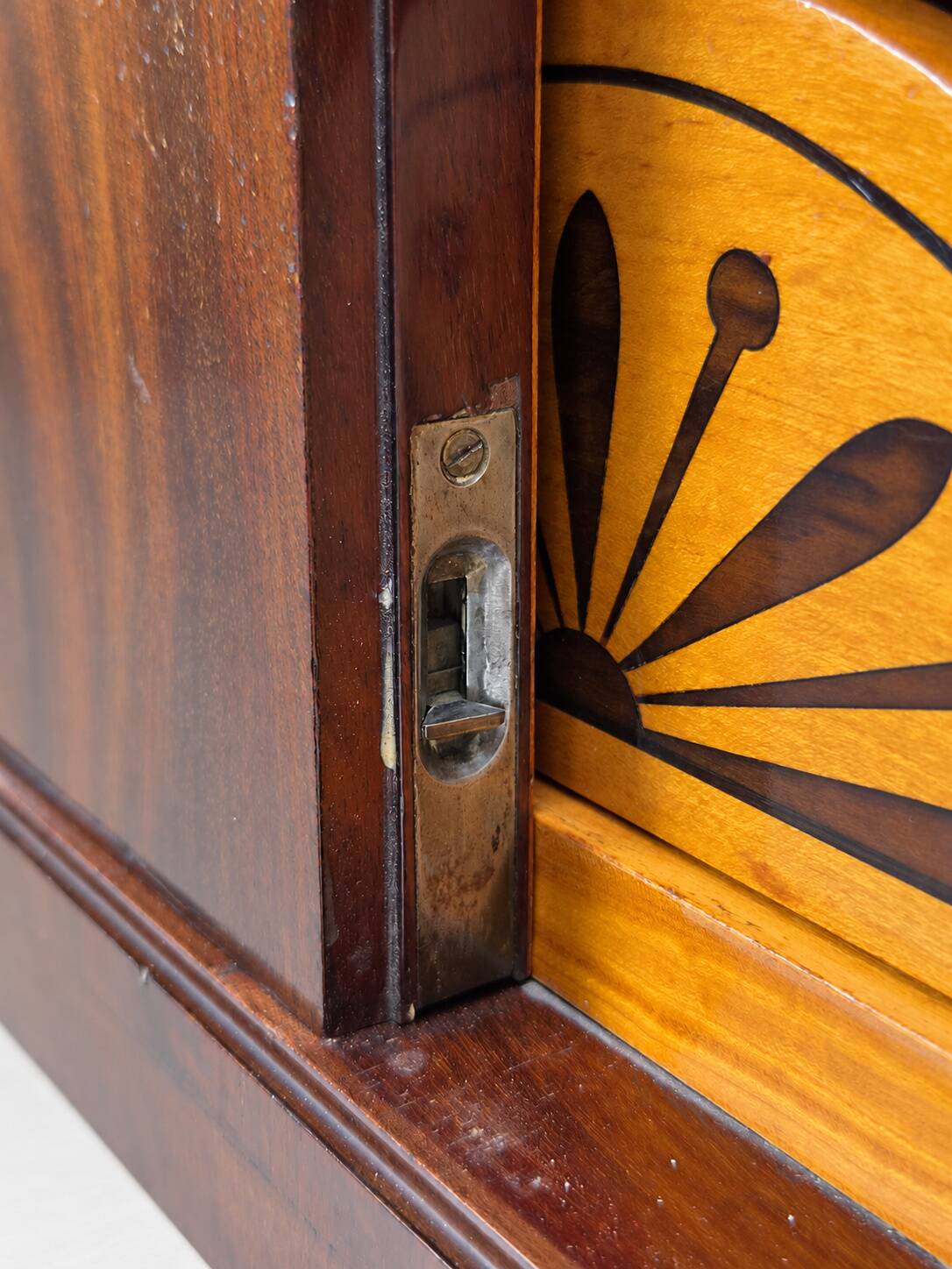 Swedish Grace Cabinet, Flamed Mahogany