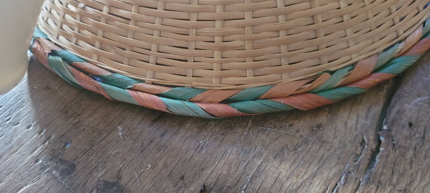 70s rattan pendant light