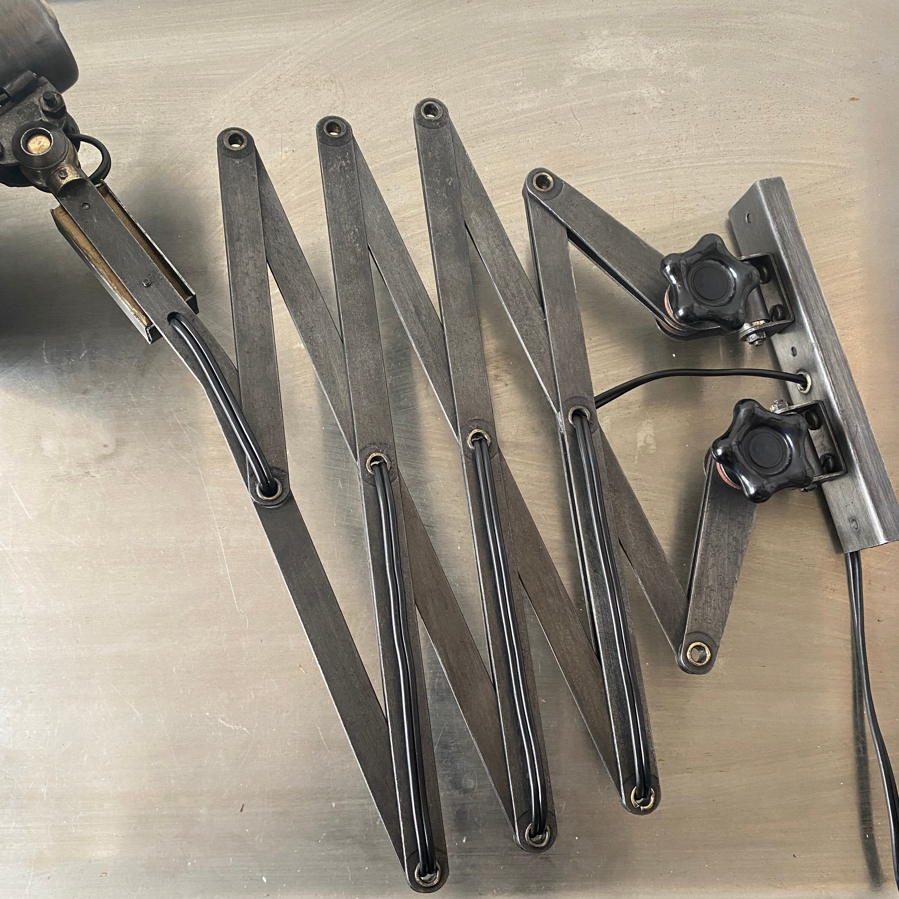 Old industrial accordion lamp