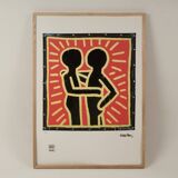Keith Haring. Numbered colour silkscreen. 1990s.