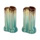 Belgian Art Deco Turquoise Earthenware Vases, Thulin, 22 cm