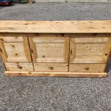 Old trade furniture with 3 drawers and 3 doors