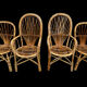 Rattan set of Provençal armchair and chair from the 60s