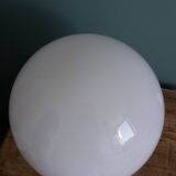 White glass opaline ball globe 20 cm