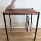 Vintage vinyl coffee table on wheels 1960
