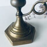 Candle holder with bronze handle