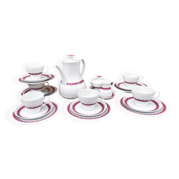Service à café en porcelaine Thomas-Rosenthal, Allemagne, années 1970.