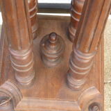 Old wooden saddle, 4 columns, chiseled,