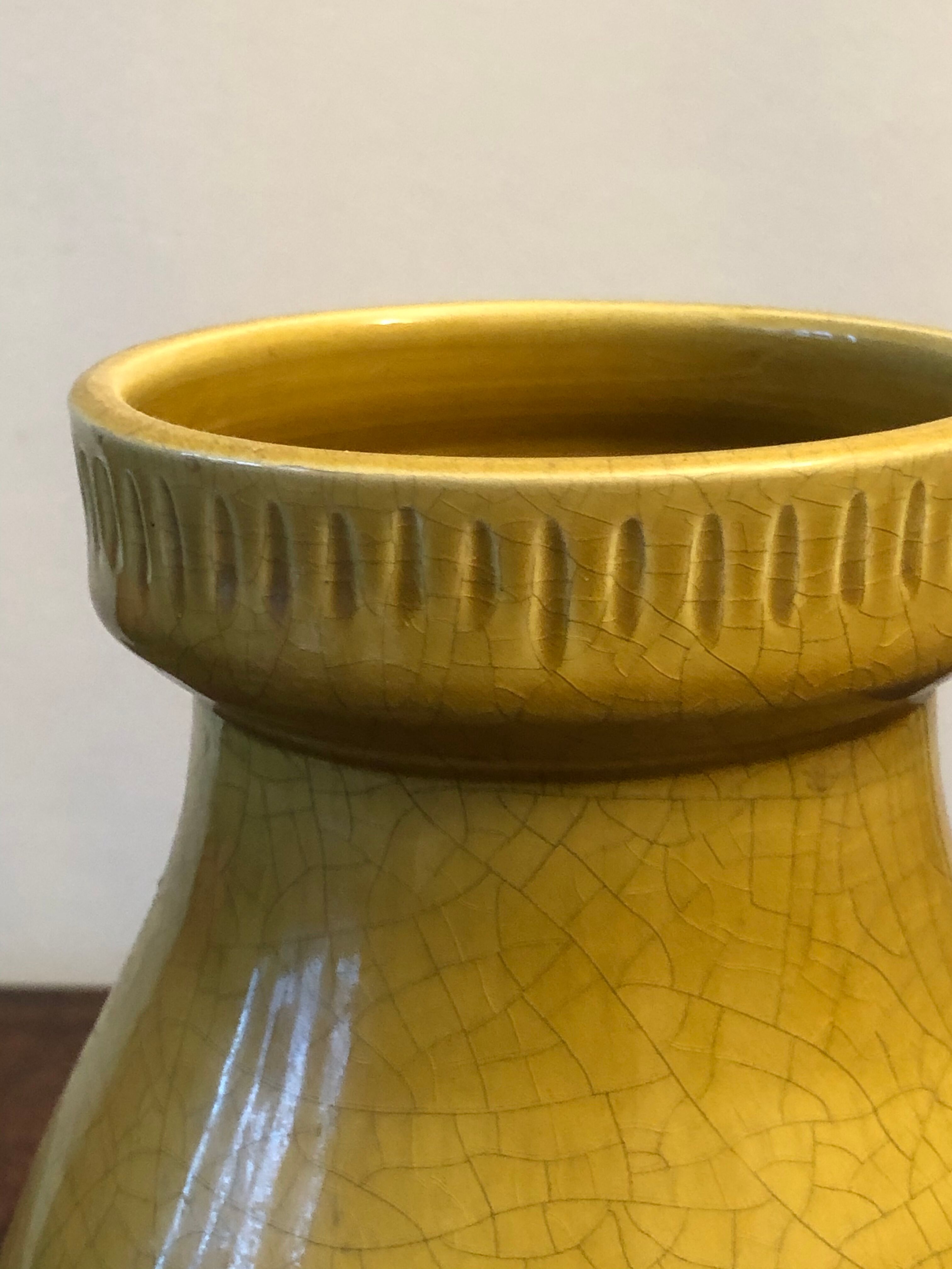 Italian vase in cracked ceramic 60s