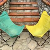 Paire de fauteuils anciens Butterfly