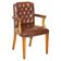 Fauteuil de bureau Gainsborough style George II Chesterfield cuir
