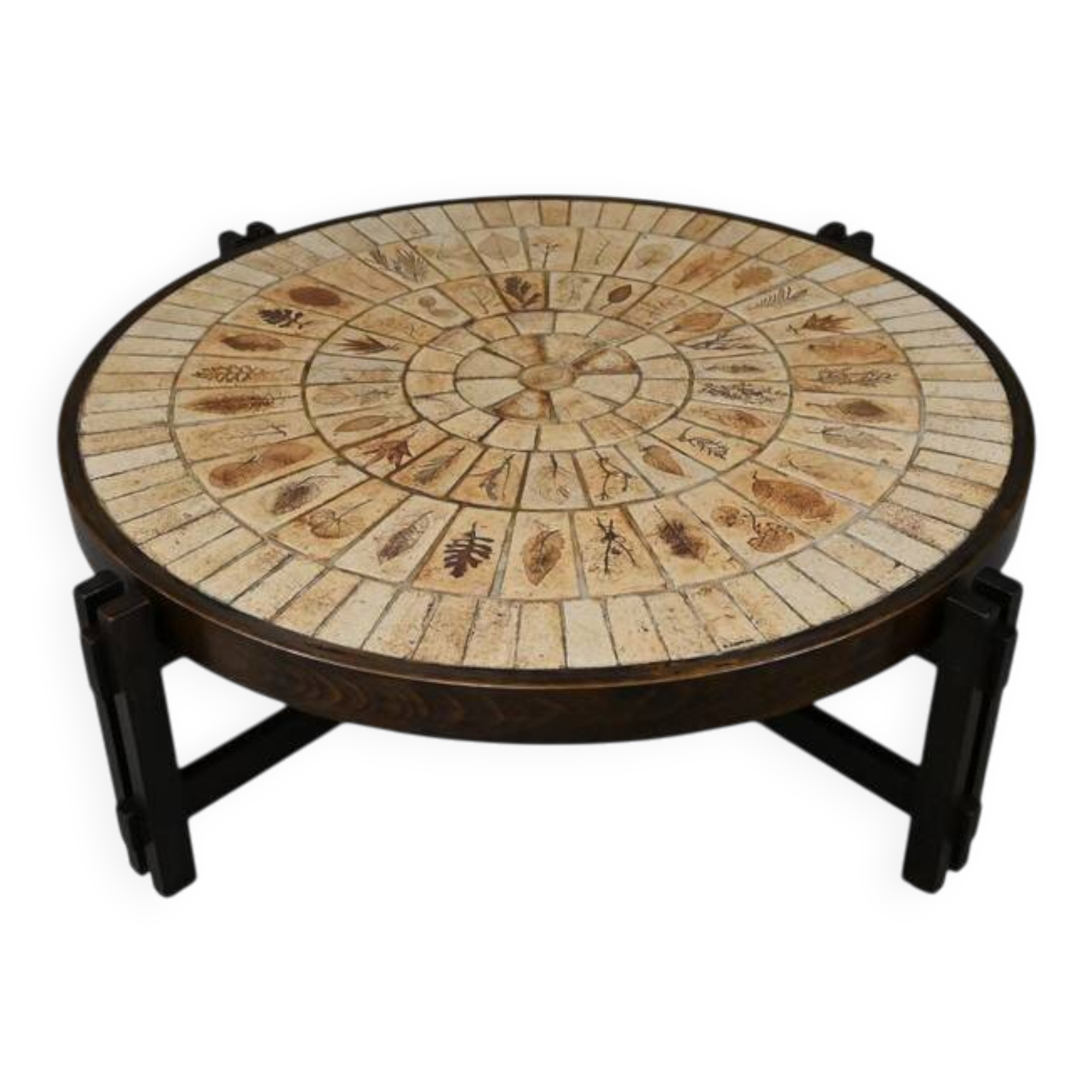Table basse signée R. Capron, collection les Herbiers, Vallauris – 1960