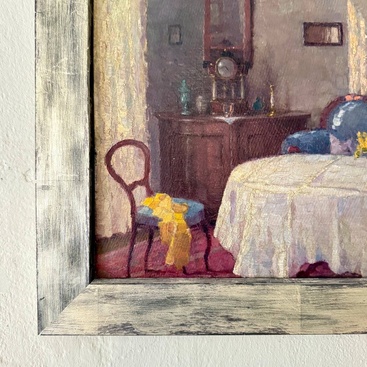 Salon Interior, 1840, Oil on Canvas, Framed