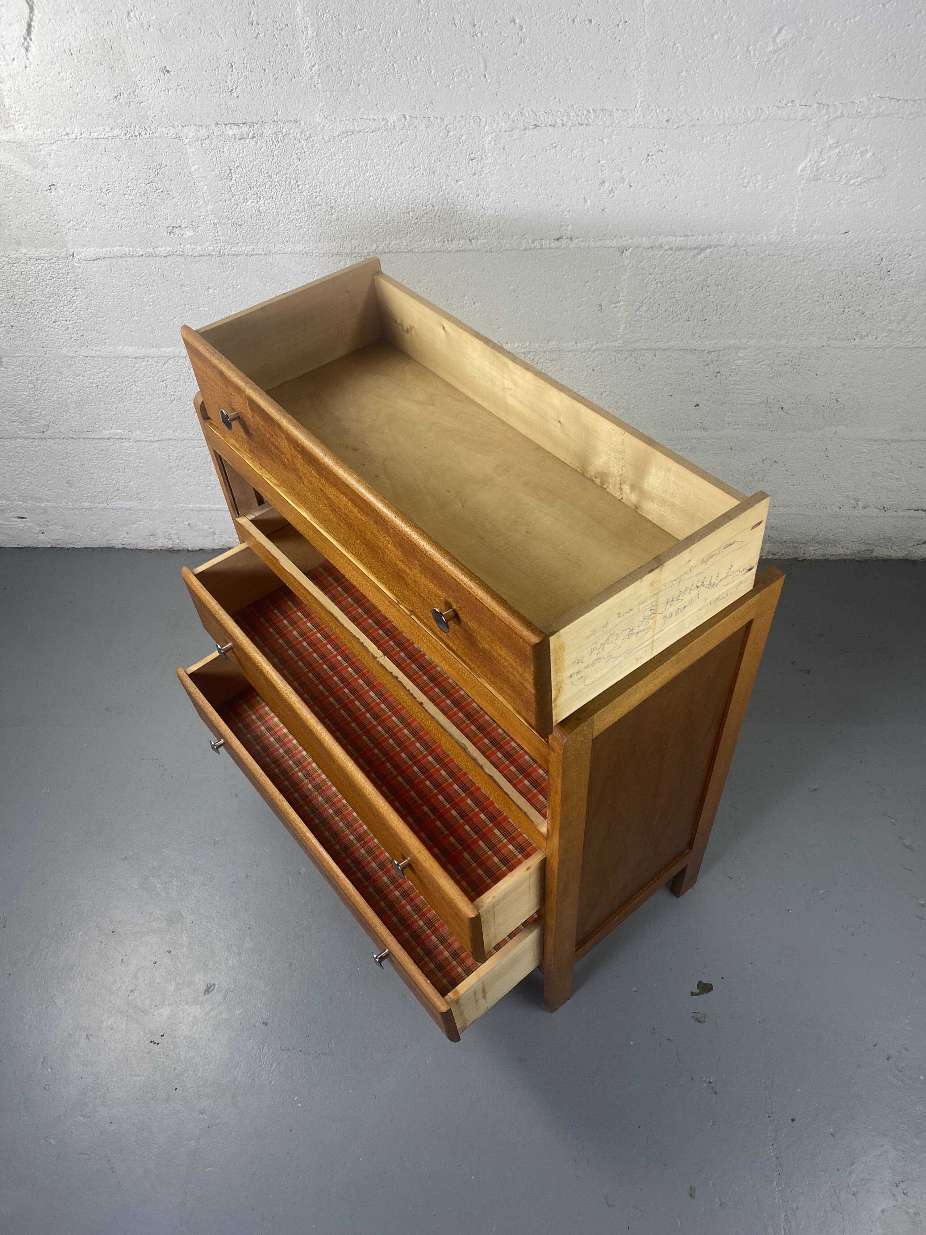 Commode Vintage en Bois à 3 Tiroirs