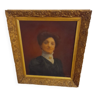 Tableau portrait huile sur toile