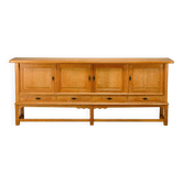 Henning Kjærnulf Mid-Century Brutalist large Sideboard in Oak, 1960s