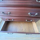 Louis XV style commode renovated - natural wood top and deep stain