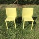 Paire de chaises de Philippe Starck  slick slick jaune