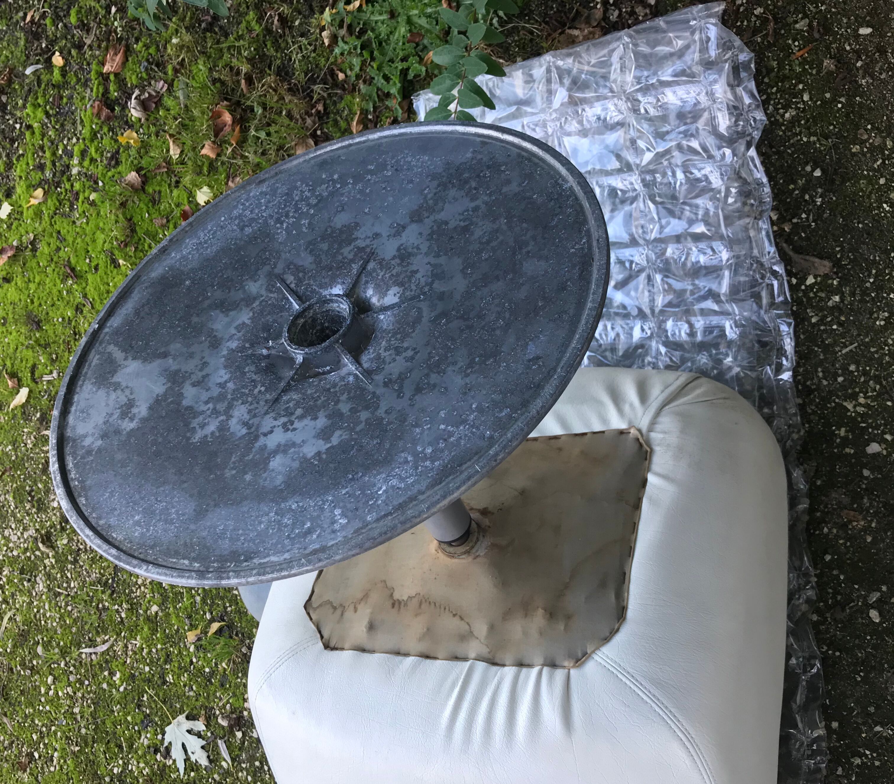Pair of vintage armchairs with swivel tulip feet