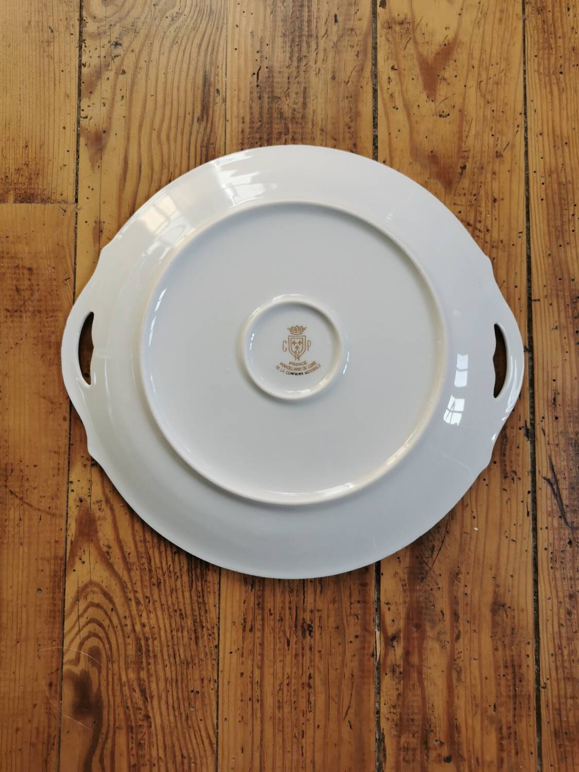 Plat à gâteaux vintage porcelaine CNP