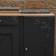 Art Deco buffet with 3 doors in black – Original marble