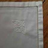 Old embroidered and crocheted tablecloth