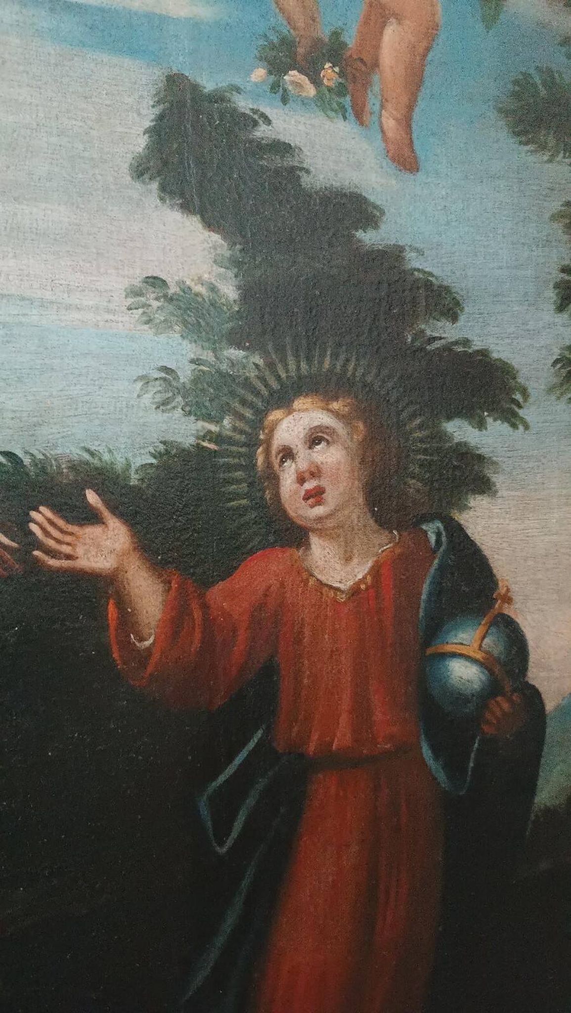 Old oil painting on canvas, 18th century